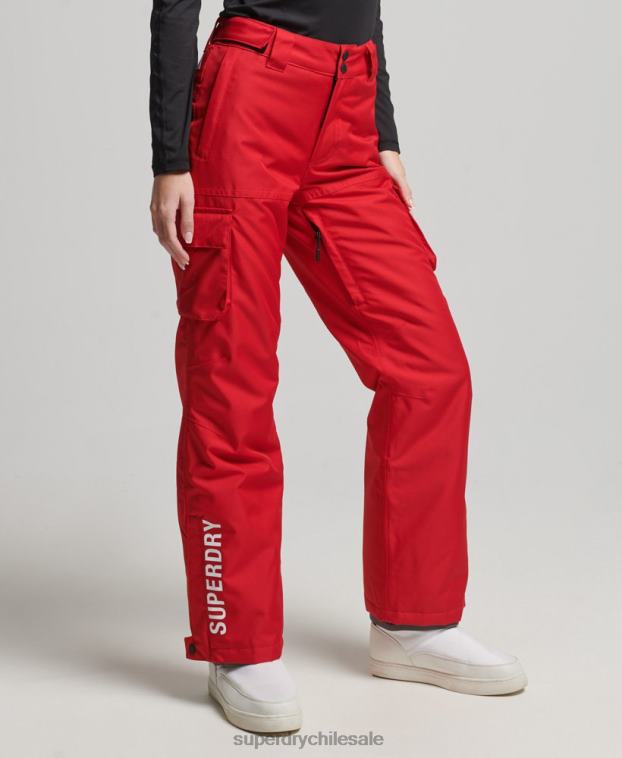 mujer Superdry rojo pantalones de rescate 2R68Z6548