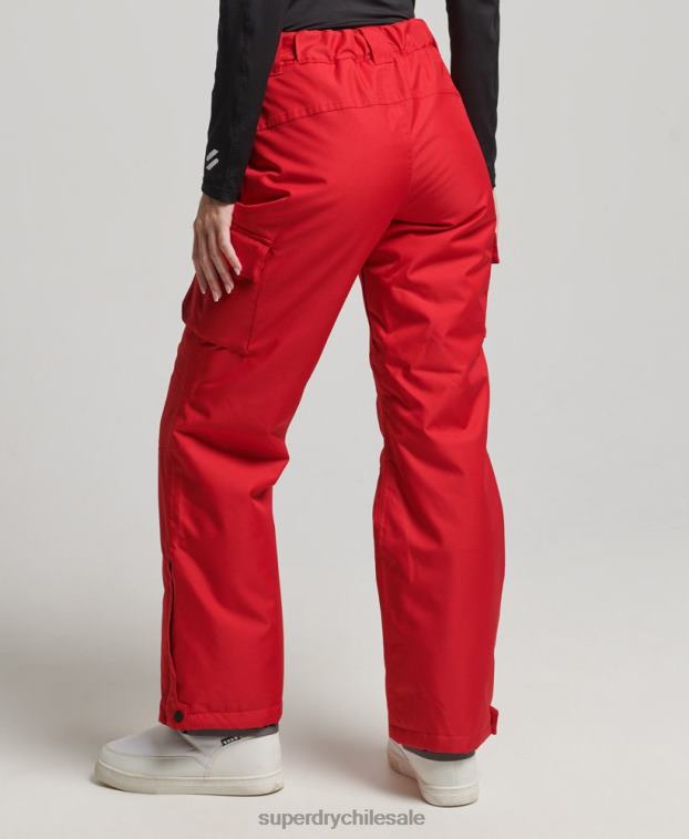 mujer Superdry rojo pantalones de rescate 2R68Z6548