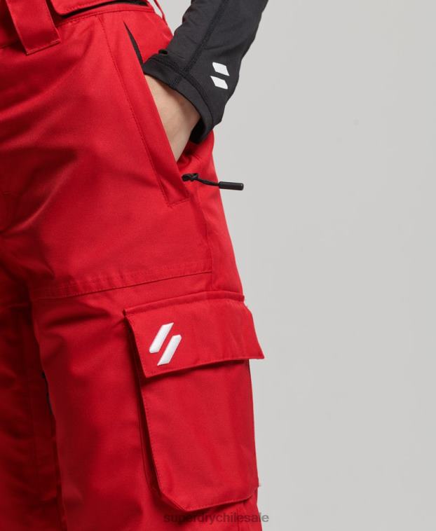 mujer Superdry rojo pantalones de rescate 2R68Z6548