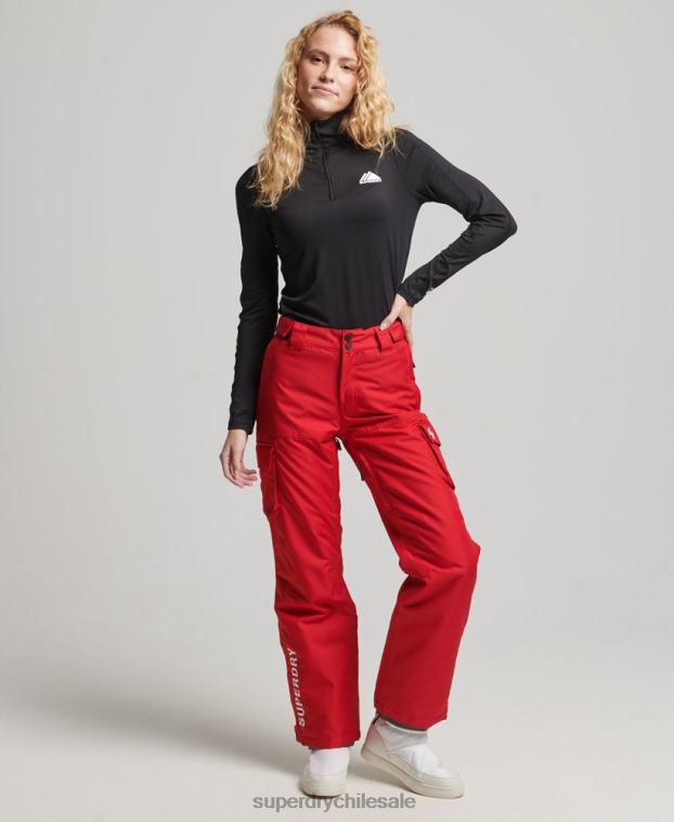 mujer Superdry rojo pantalones de rescate 2R68Z6548