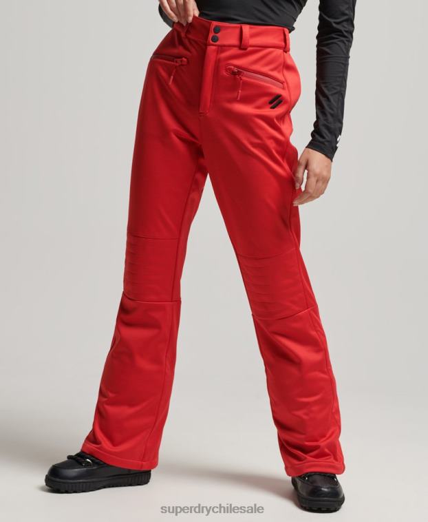 mujer Superdry rojo pantalones slim de esquí softshell 2R68Z2590