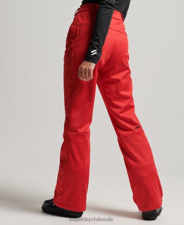 mujer Superdry rojo pantalones slim de esquí softshell 2R68Z2590