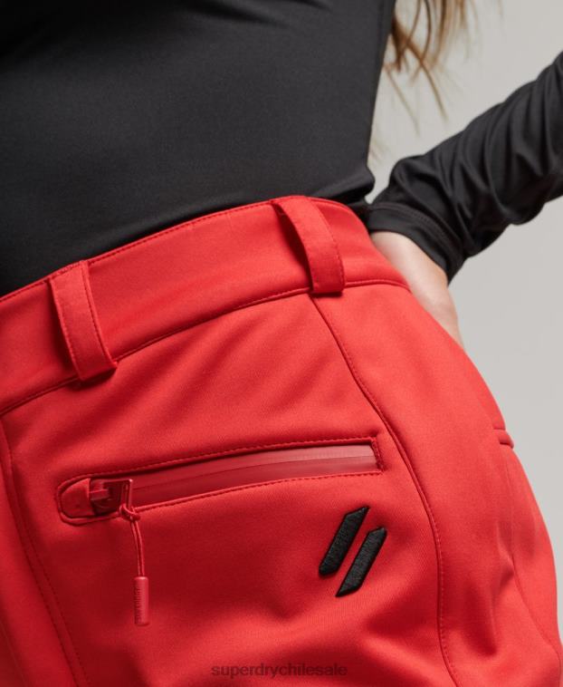 mujer Superdry rojo pantalones slim de esquí softshell 2R68Z2590