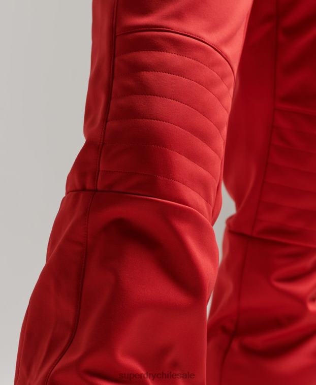 mujer Superdry rojo pantalones slim de esquí softshell 2R68Z2590