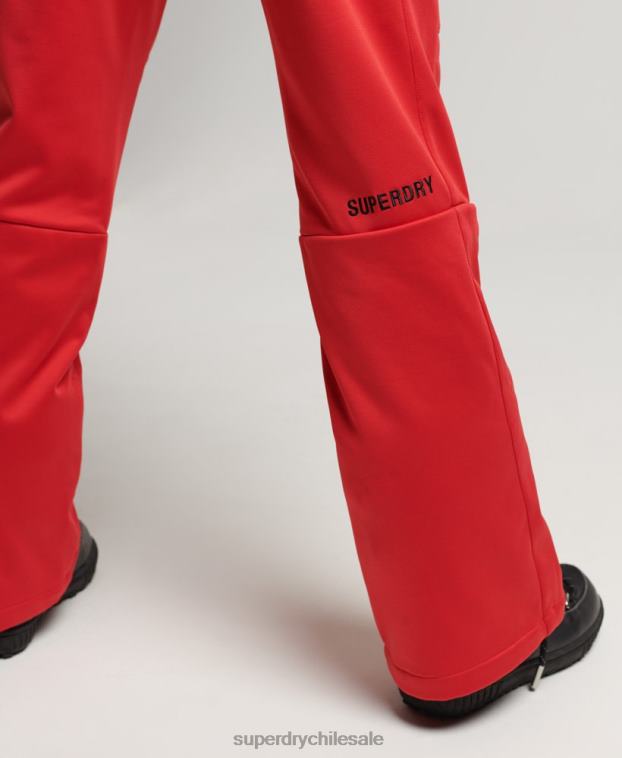 mujer Superdry rojo pantalones slim de esquí softshell 2R68Z2590