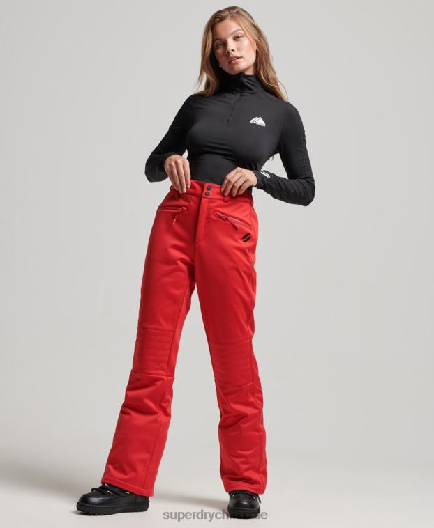 mujer Superdry rojo pantalones slim de esquí softshell 2R68Z2590