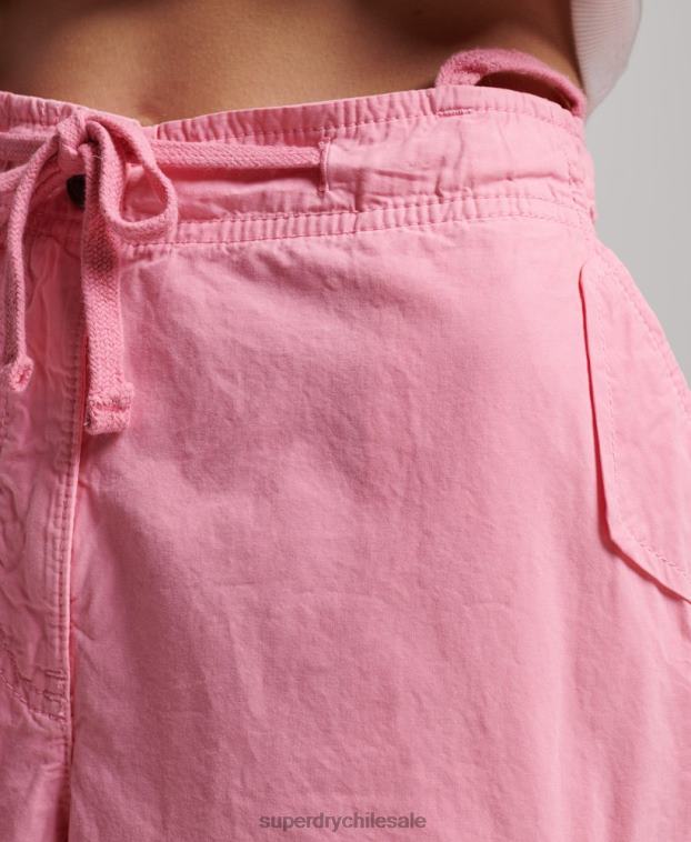 mujer Superdry rosa pantalones holgados de paracaídas 2R68Z1989
