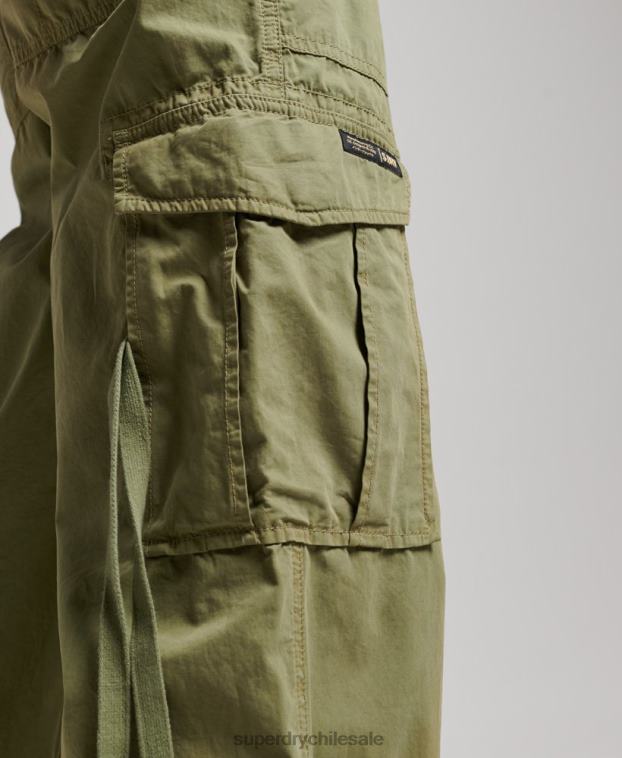 mujer Superdry verde pantalones cargo de tiro bajo y pernera ancha 2R68Z2015