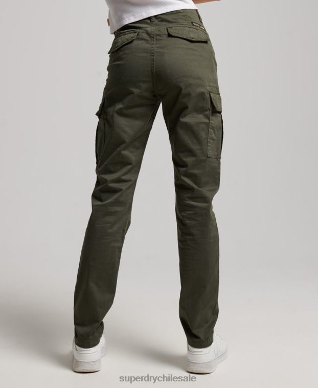 mujer Superdry verde pantalones cargo slim de algodón orgánico 2R68Z2574