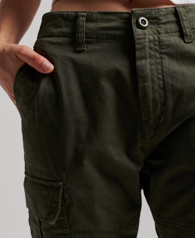 mujer Superdry verde pantalones cargo slim de algodón orgánico 2R68Z2574