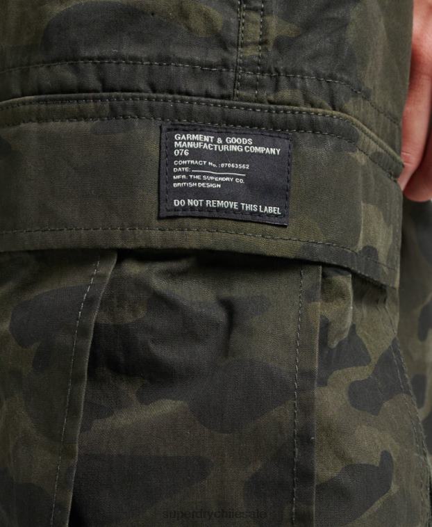 mujer Superdry verde pantalones de algodón orgánico con agarre de paracaídas 2R68Z2602