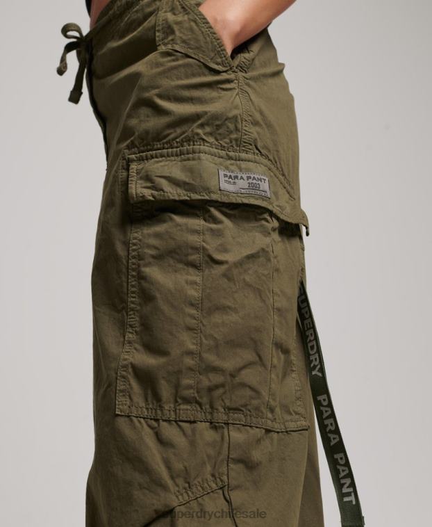 mujer Superdry verde pantalones holgados de paracaídas 2R68Z2095