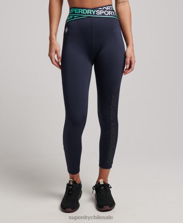 mujer Superdry Armada leggins 7/8 cruzados de entrenamiento 2R68Z4081