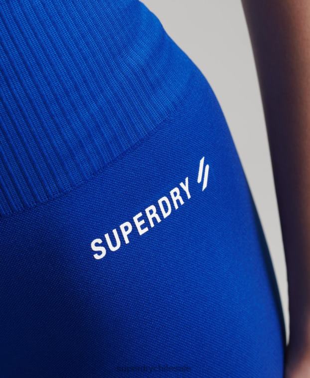 mujer Superdry azul entrenar leggins ajustados 7/8 sin costuras 2R68Z6320