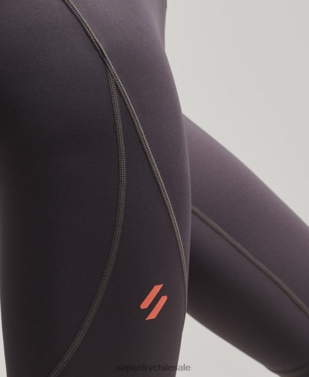 mujer Superdry gris leggins ajustados core 7/8 2R68Z4060
