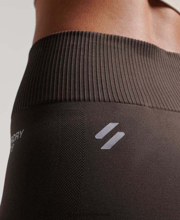 mujer Superdry gris leggins ajustados sin costuras 2R68Z4069