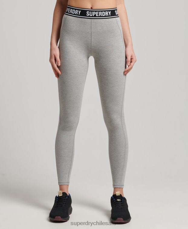 mujer Superdry gris leggins con cinta independiente 2R68Z6585