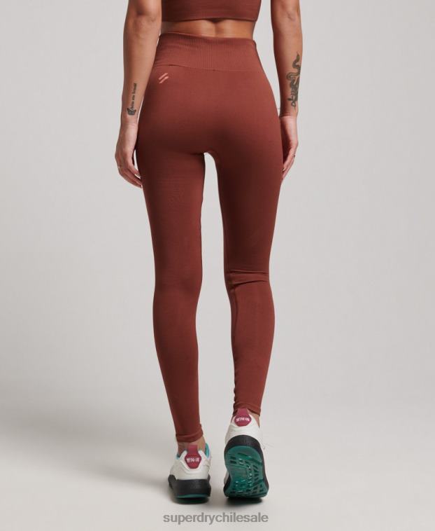 mujer Superdry marrón leggins ajustados sin costuras 2R68Z4048