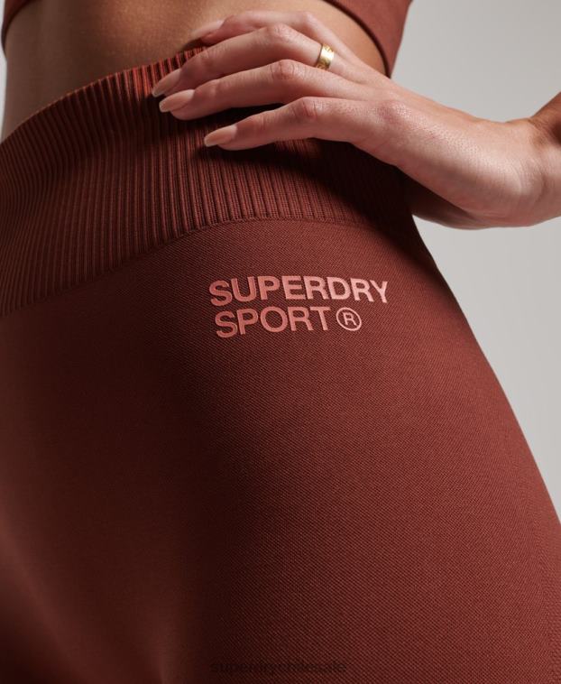 mujer Superdry marrón leggins ajustados sin costuras 2R68Z4048
