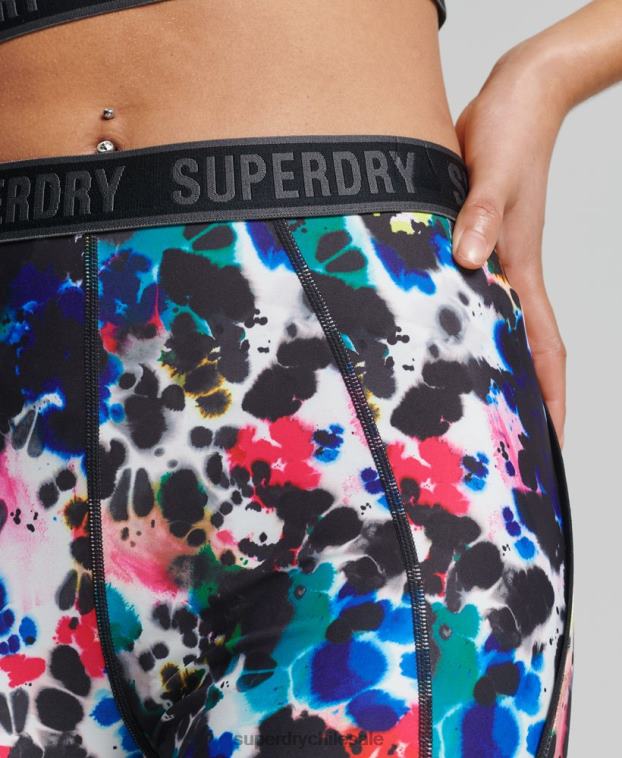 mujer Superdry multi leggins ajustados elásticos con la marca del tren 2R68Z6322
