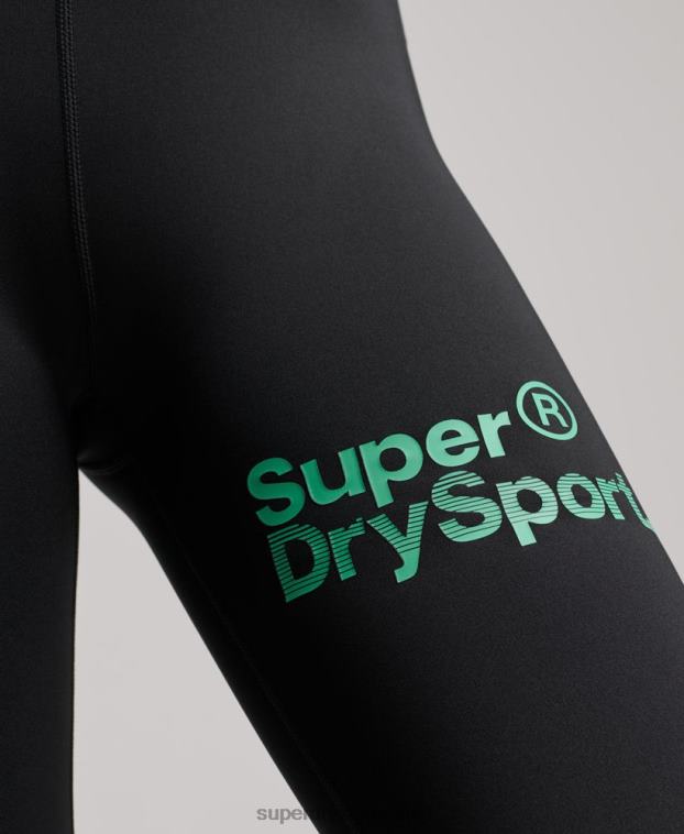 mujer Superdry negro leggins 7/8 cruzados de entrenamiento 2R68Z4046