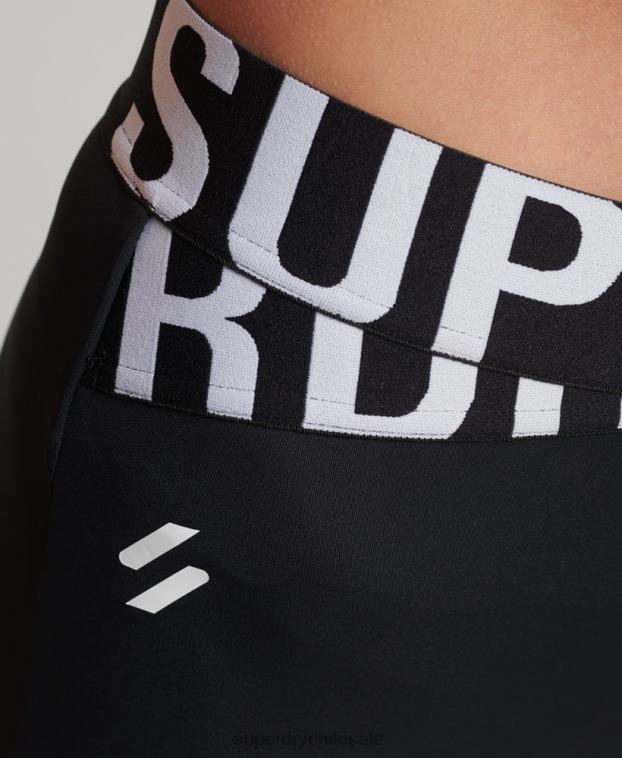 mujer Superdry negro leggins 7/8 cruzados de entrenamiento 2R68Z4068