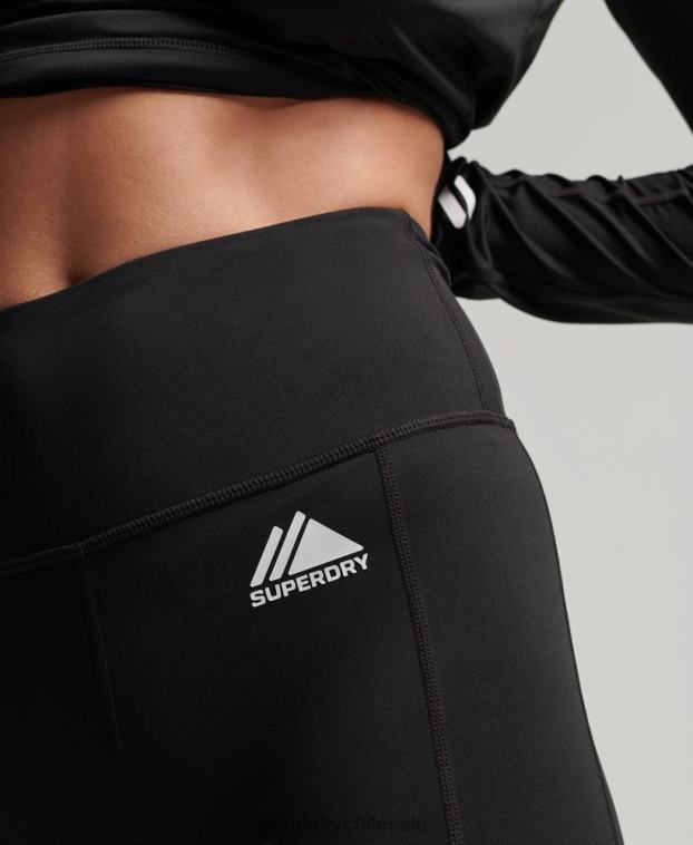 mujer Superdry negro leggins de capa base 2R68Z4076
