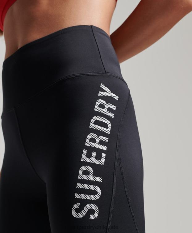 mujer Superdry negro leggins de cuerpo entero 2R68Z4061