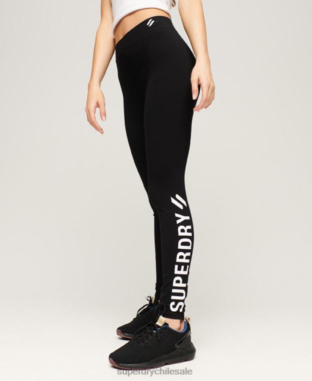 mujer Superdry negro leggins deportivos básicos 2R68Z4054