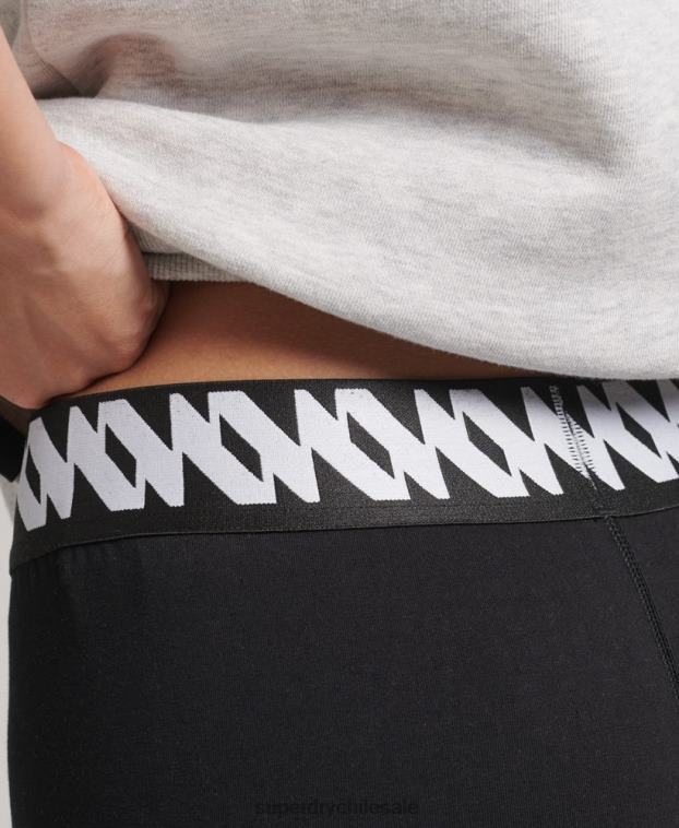 mujer Superdry negro leggins elásticos con gráfico del logo 2R68Z6661