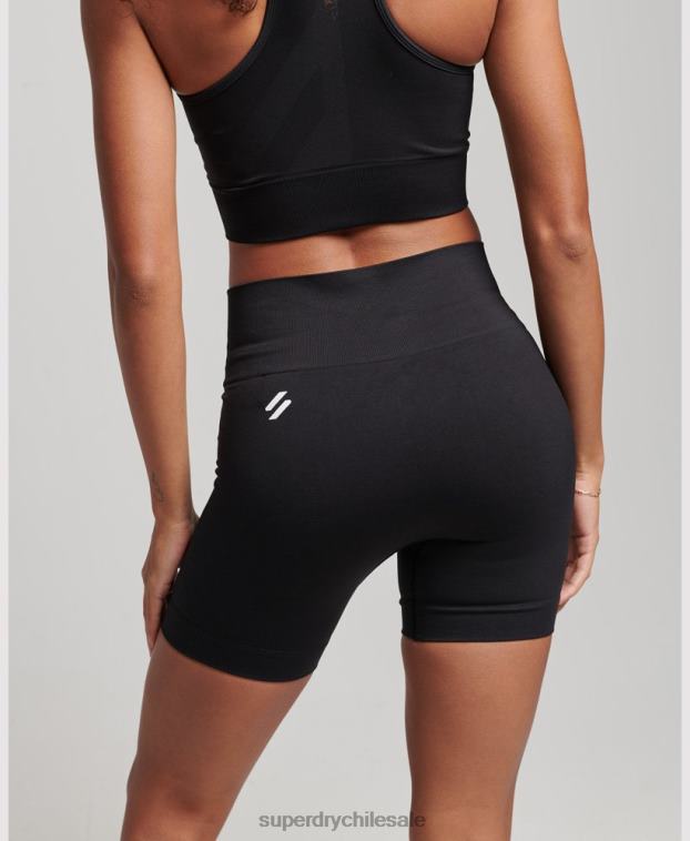 mujer Superdry negro shorts ajustados sin costuras 2R68Z3117