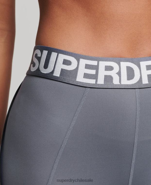 mujer Superdry púrpura leggins ajustados elásticos con la marca del tren 2R68Z4077