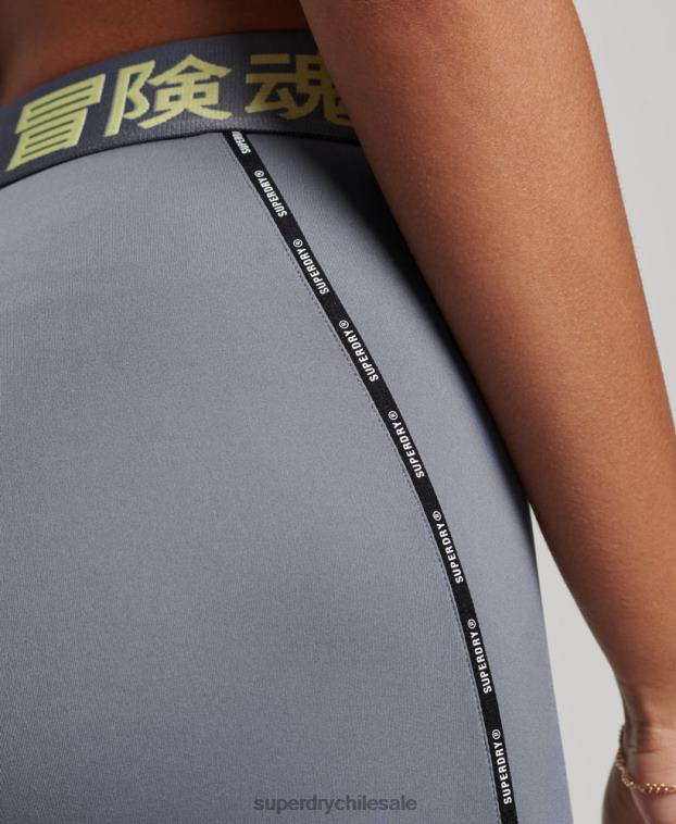 mujer Superdry púrpura leggins ajustados elásticos con la marca del tren 2R68Z4077