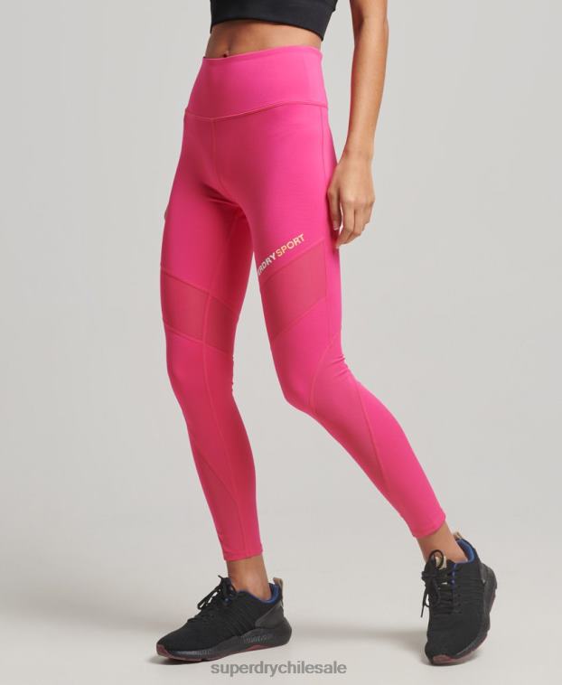 mujer Superdry rosa mallas de entrenamiento de malla 7/8 2R68Z4075