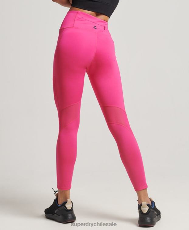 mujer Superdry rosa mallas de entrenamiento de malla 7/8 2R68Z4075