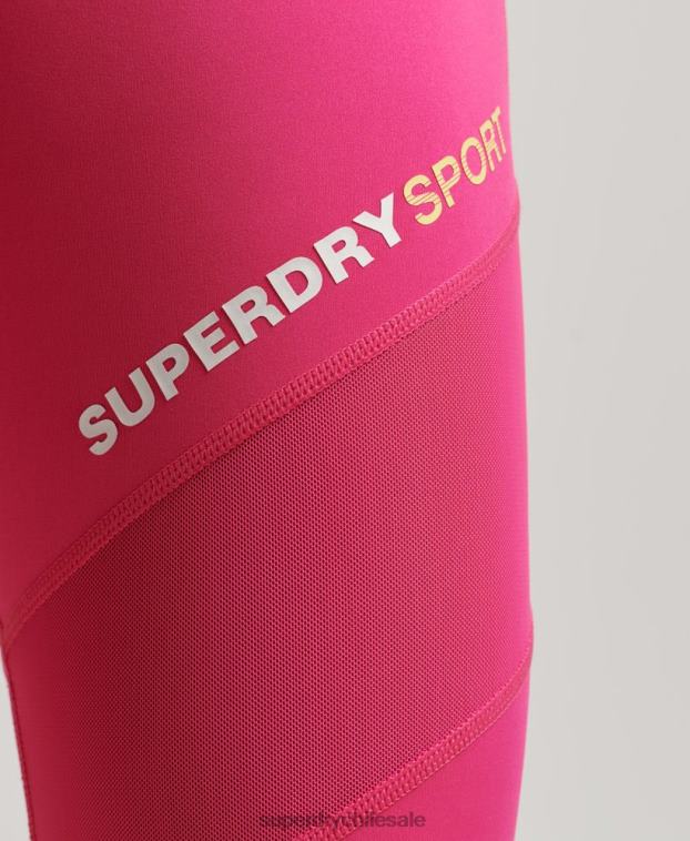 mujer Superdry rosa mallas de entrenamiento de malla 7/8 2R68Z4075