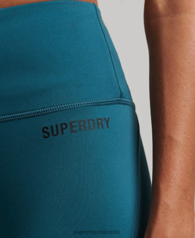 mujer Superdry turquesa leggins de cuerpo entero 2R68Z4066