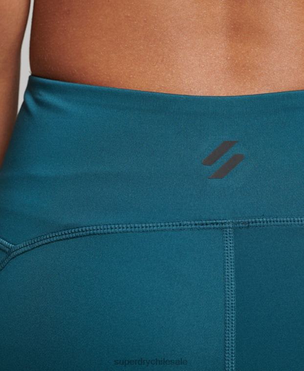 mujer Superdry turquesa leggins de cuerpo entero 2R68Z4066