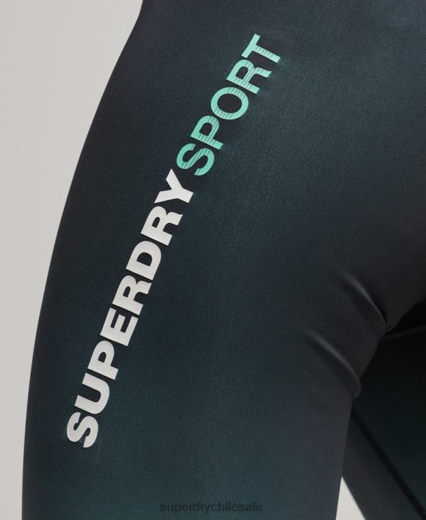 mujer Superdry turquesa leggins esenciales de entrenamiento 2R68Z4047