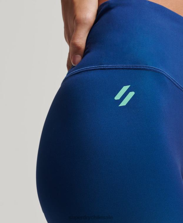 mujer Superdry turquesa leggins esenciales de entrenamiento 2R68Z4050