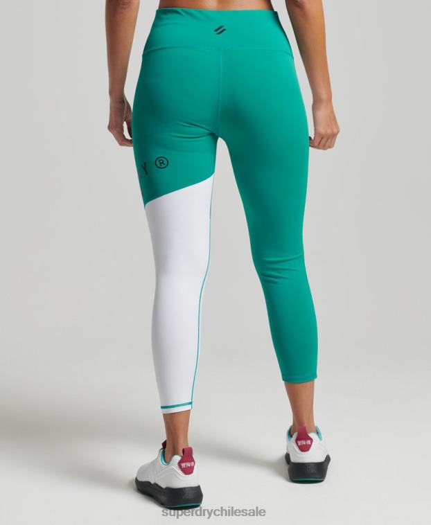 mujer Superdry verde leggins 7/8 con gráfico de entrenamiento 2R68Z4089