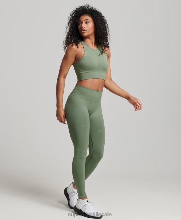 mujer Superdry verde medias core sin costuras 2R68Z4058