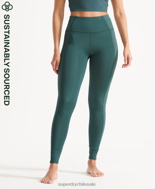 mujer Superdry verde medias de canalé flexibles 2R68Z4090