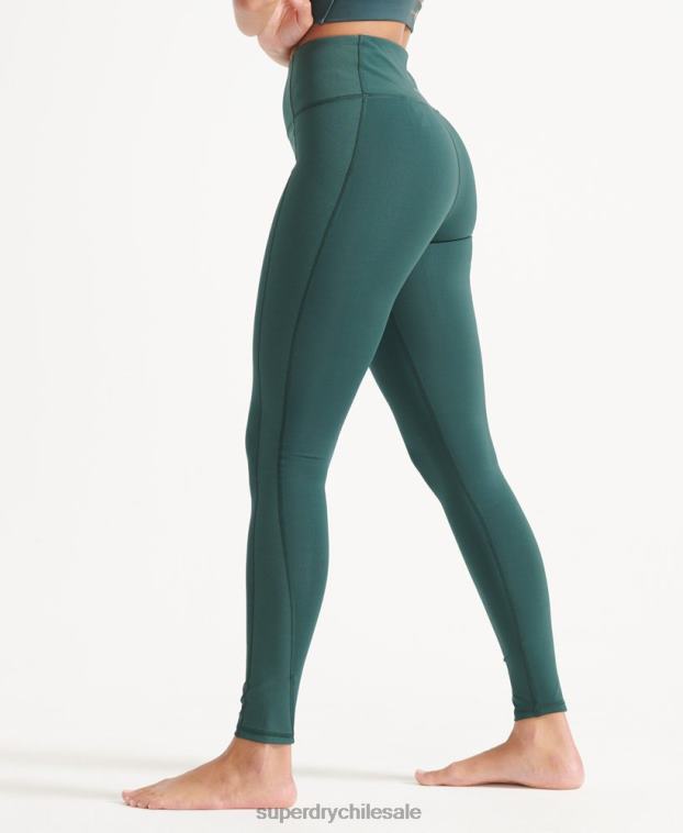mujer Superdry verde medias de canalé flexibles 2R68Z4090
