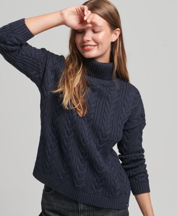 mujer Superdry Armada jersey con hombros caídos y cuello vuelto 2R68Z3985