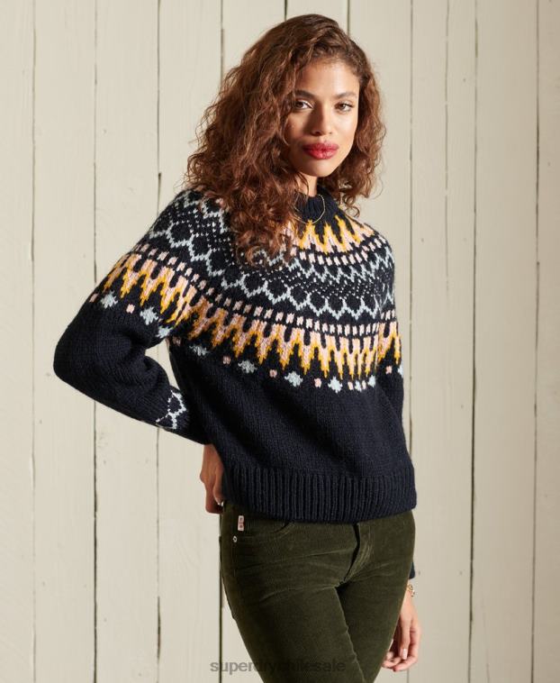 mujer Superdry Armada suéter clásico con cuello alzado 2R68Z6755