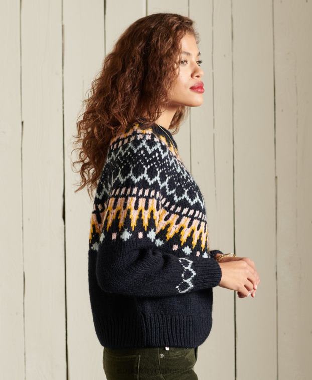 mujer Superdry Armada suéter clásico con cuello alzado 2R68Z6755