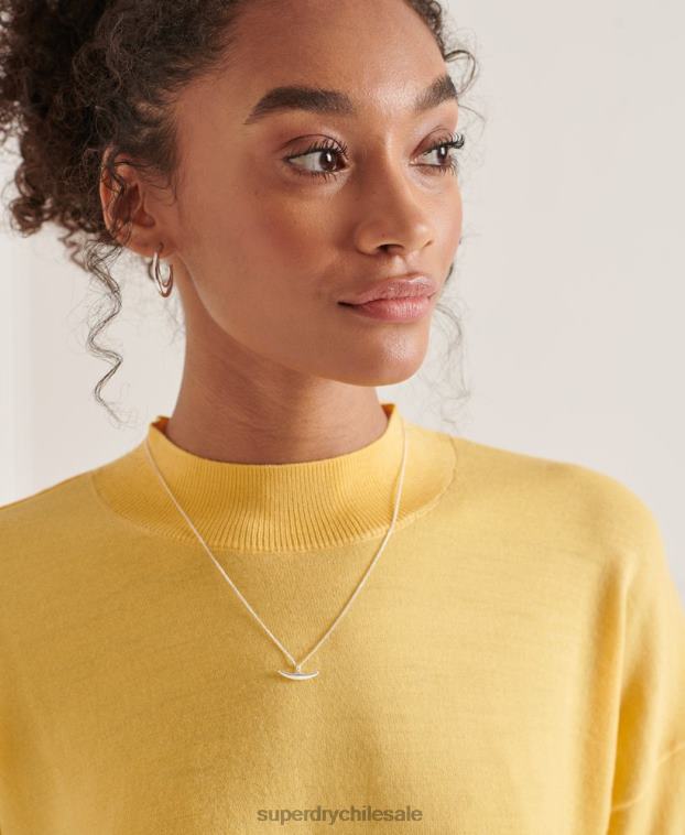 mujer Superdry amarillo jersey de merino con cuello alzado 2R68Z6650