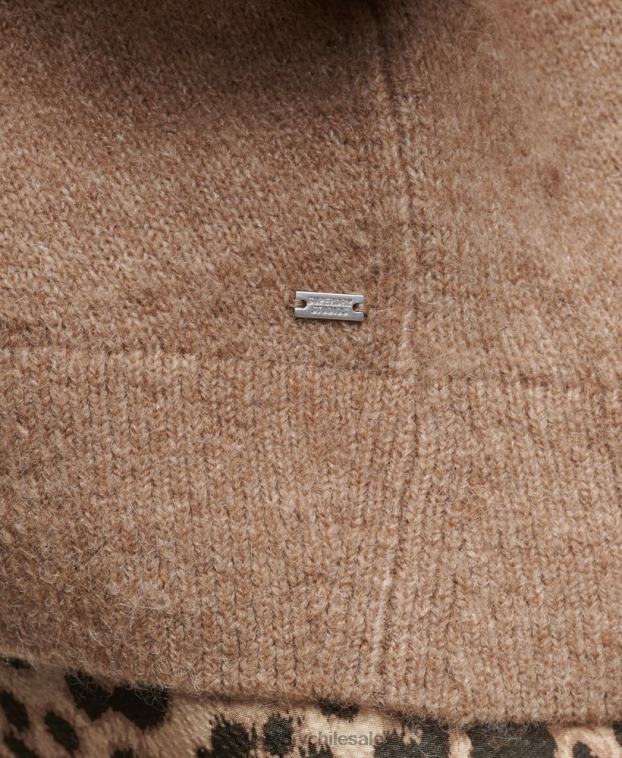 mujer Superdry beige cárdigan oversize con cuello en V 2R68Z3951