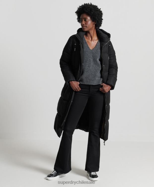 mujer Superdry gris oscuro suéter tejido con cuello en V holgado de Studios 2R68Z3992